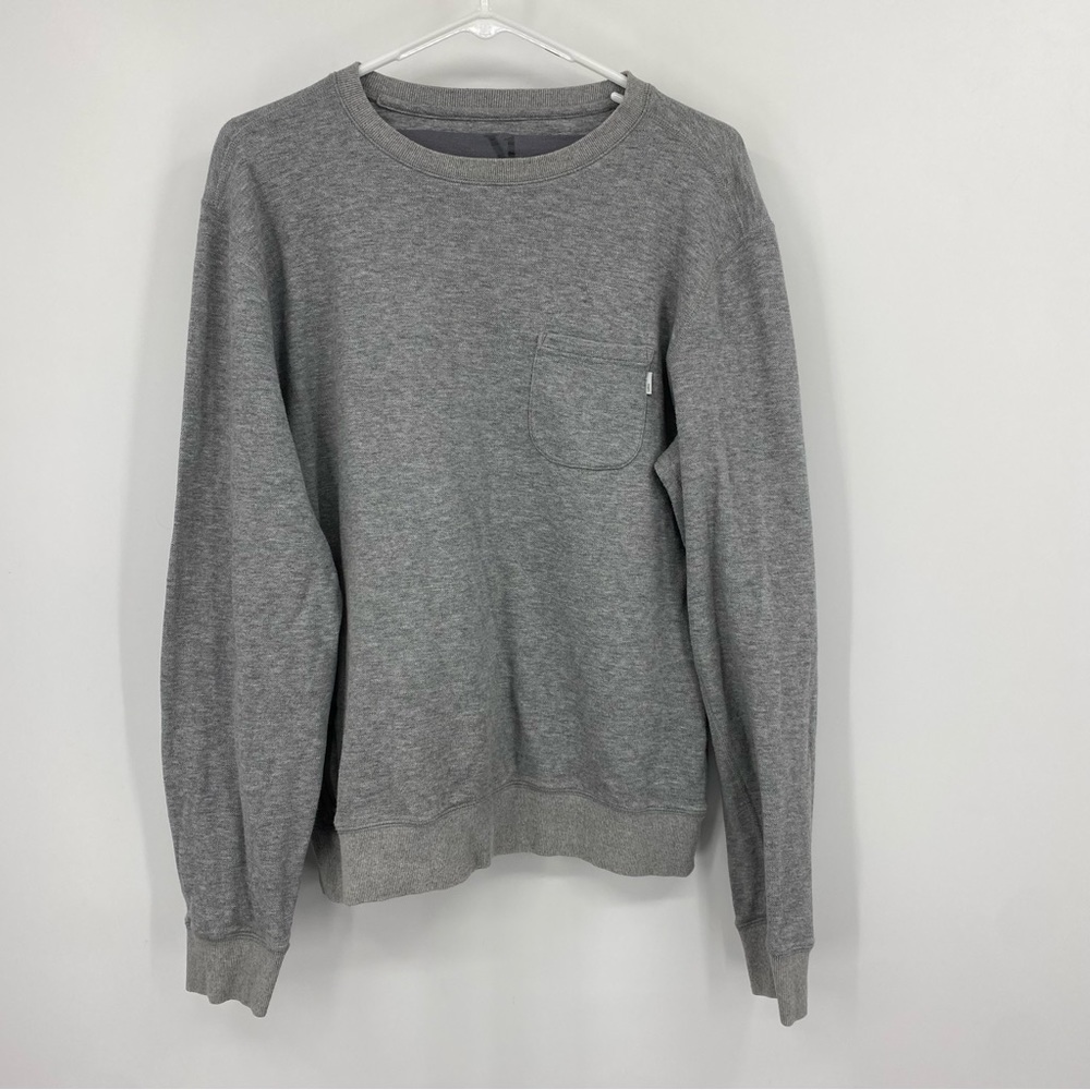Vuori Men's Gray Performance Crew Sweatshirt Large